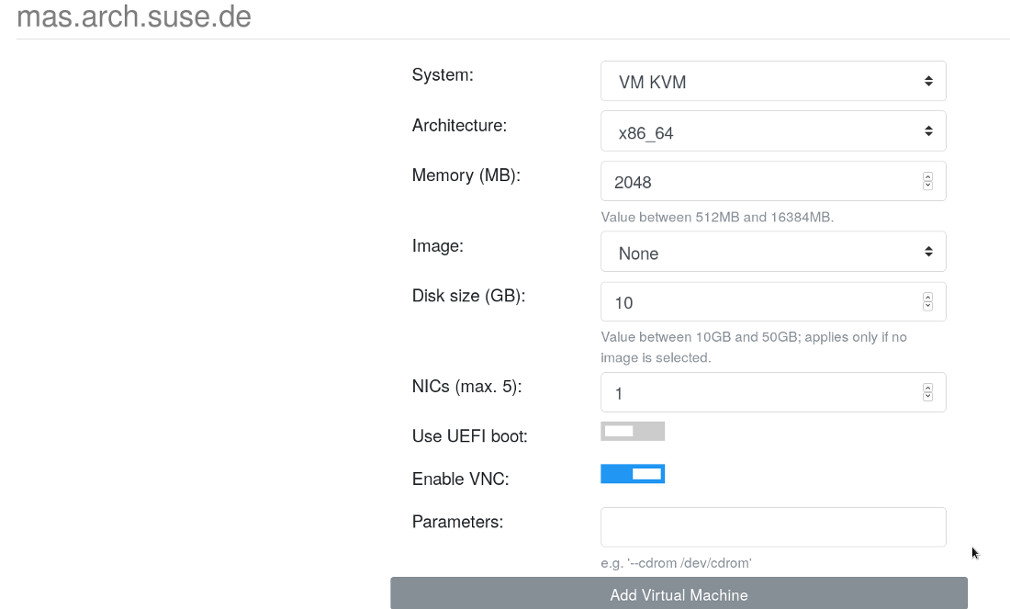 Orthos2 Virtual Machine Details